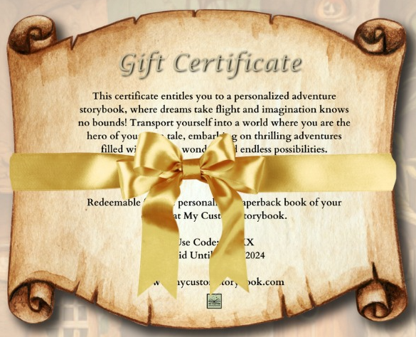 My Custom Storybook Gift Certificate